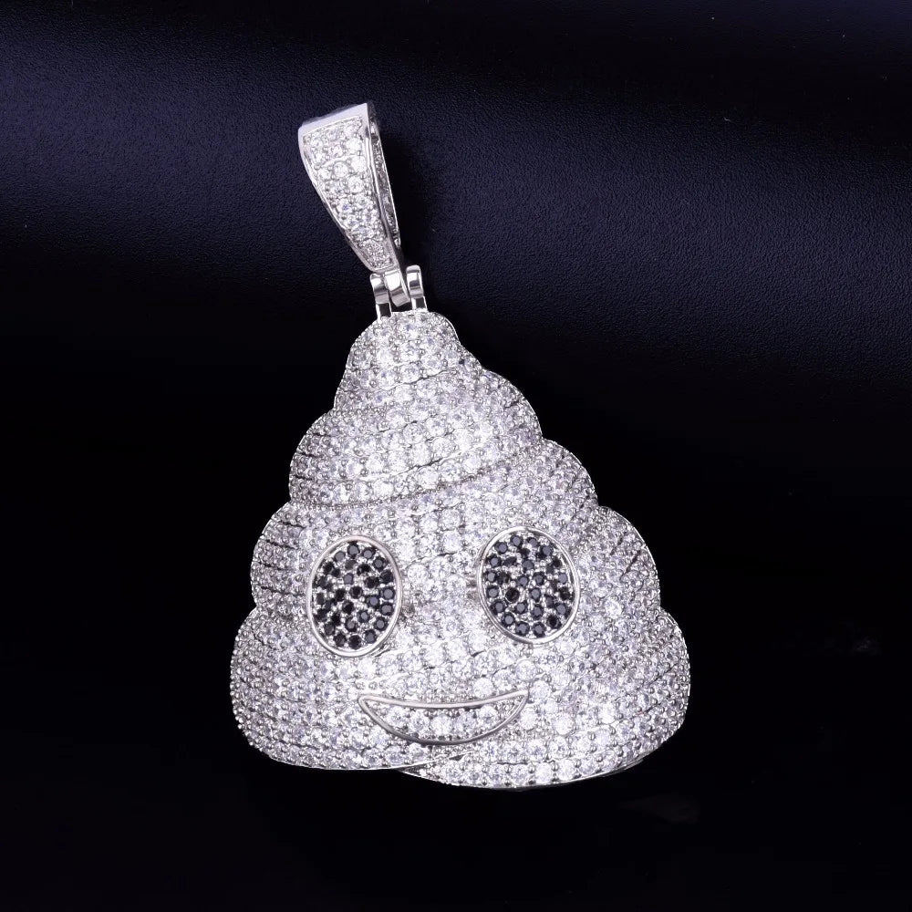 Bling "Poo Emoji" Pendant