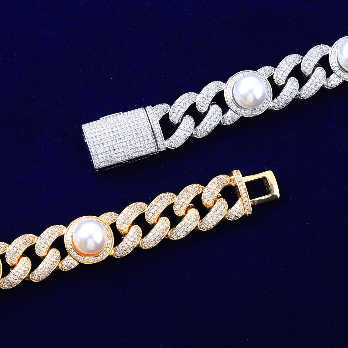 Bling "Pearl" Cuban Bracelet