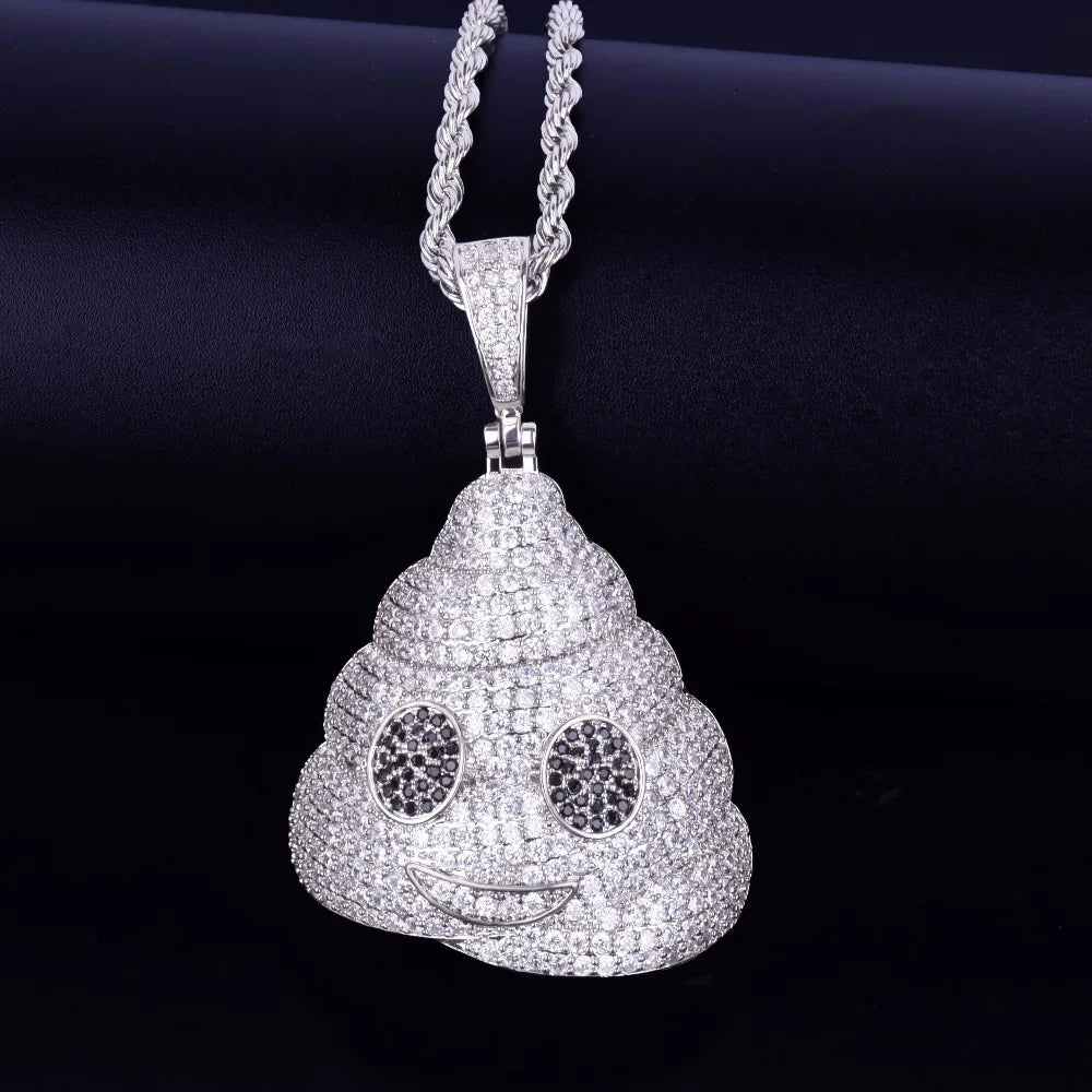 Bling "Poo Emoji" Pendant
