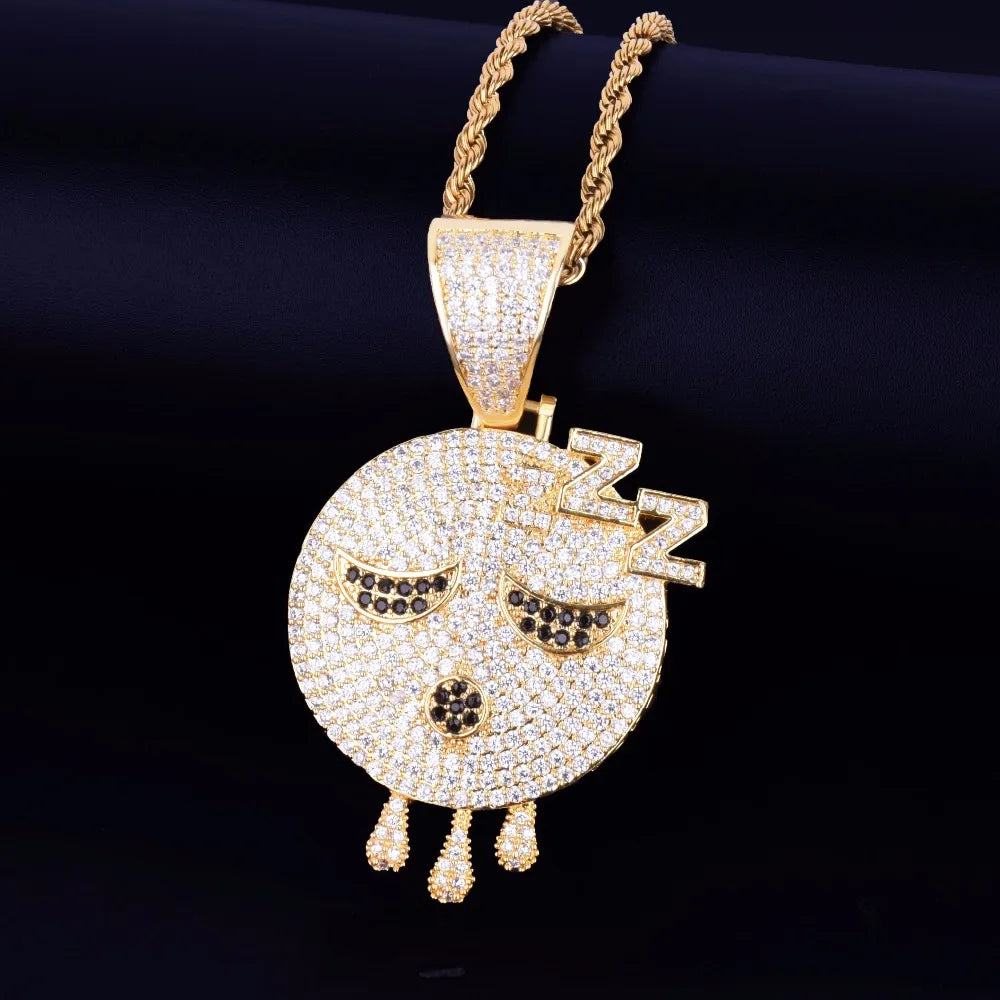 Bling "Zzz Emoji" Pendant