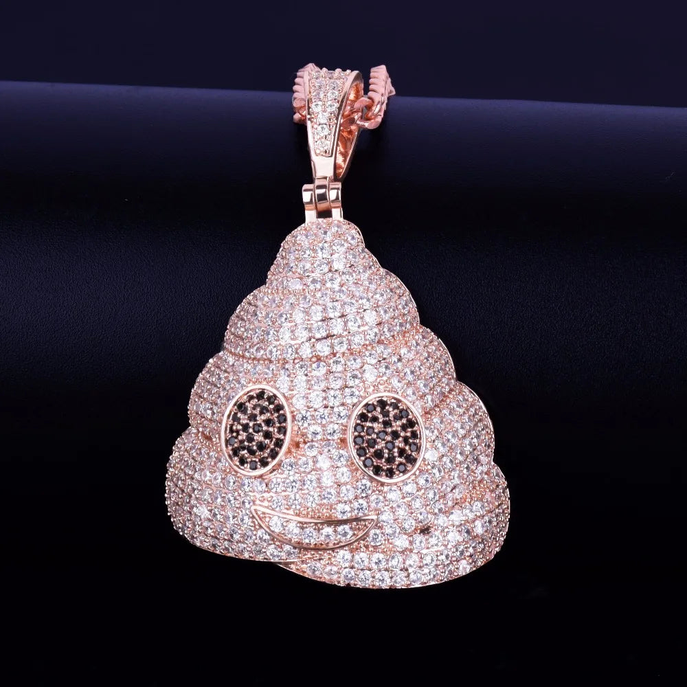 Bling "Poo Emoji" Pendant