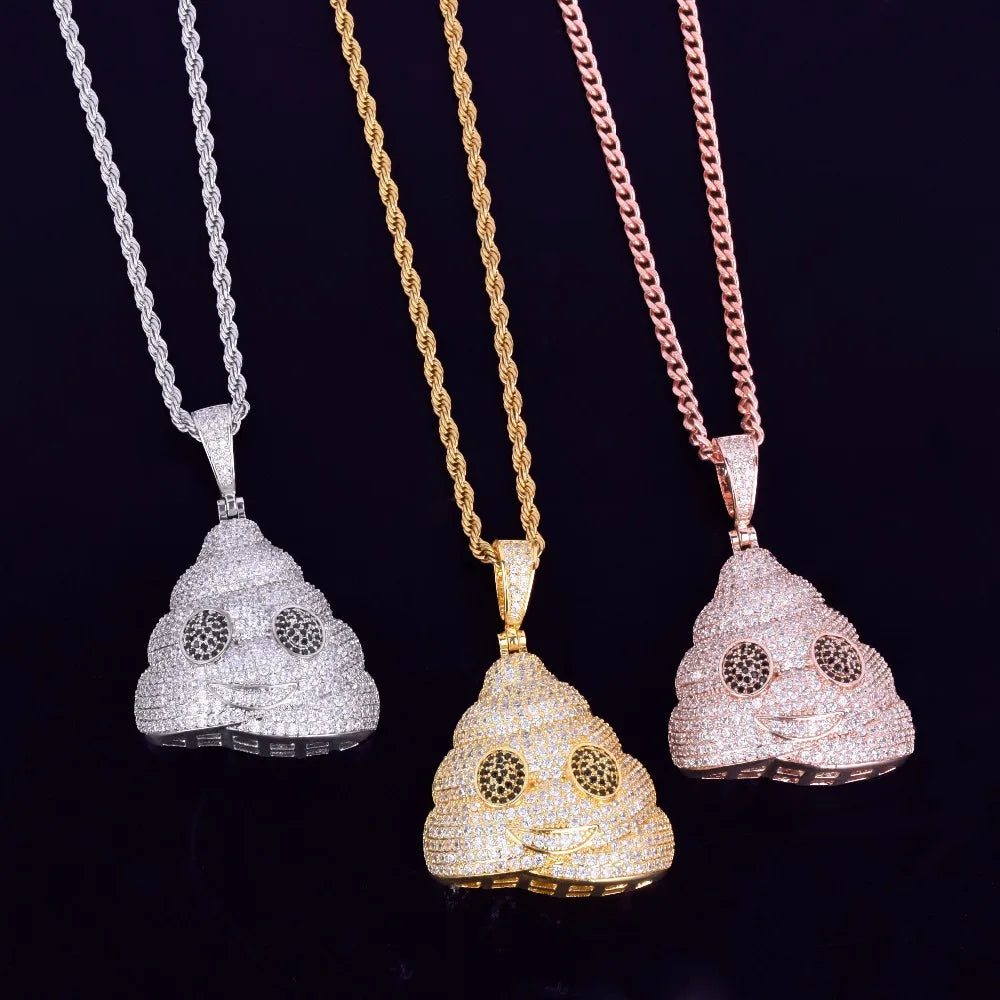 Bling "Poo Emoji" Pendant