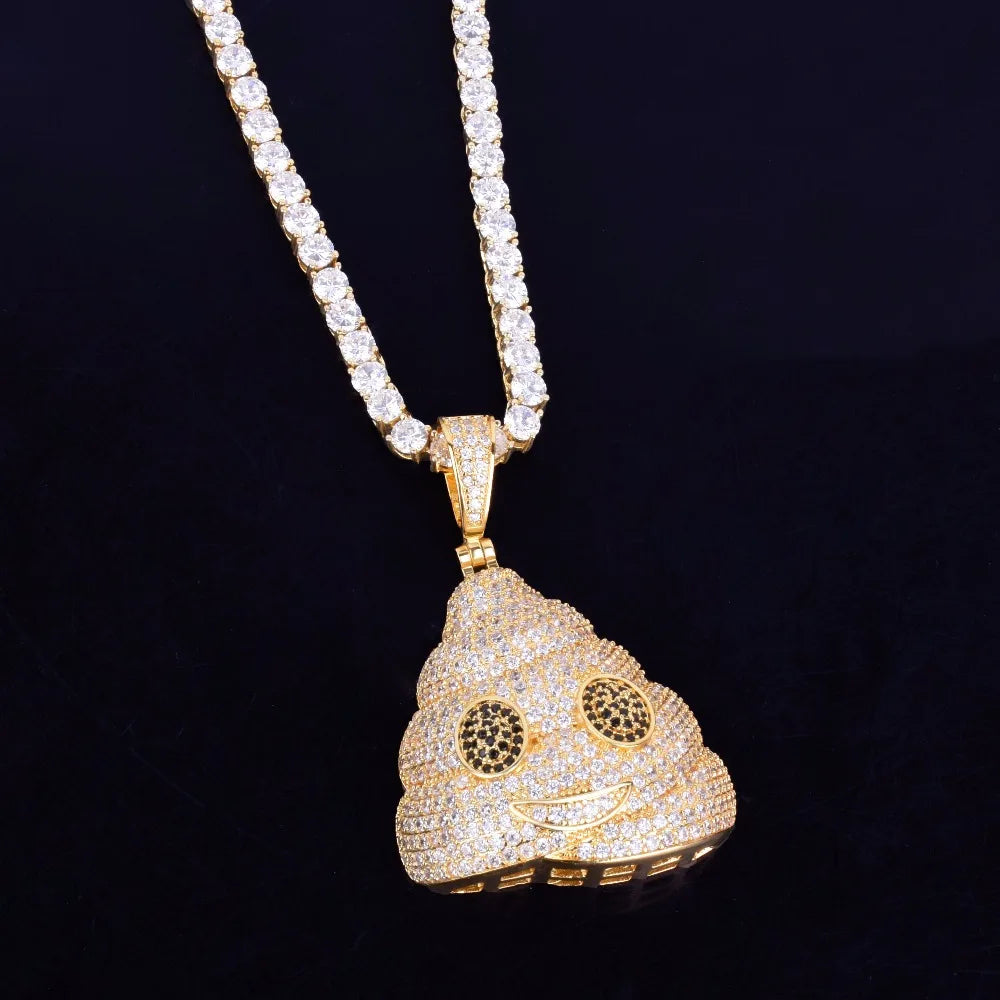 Bling "Poo Emoji" Pendant