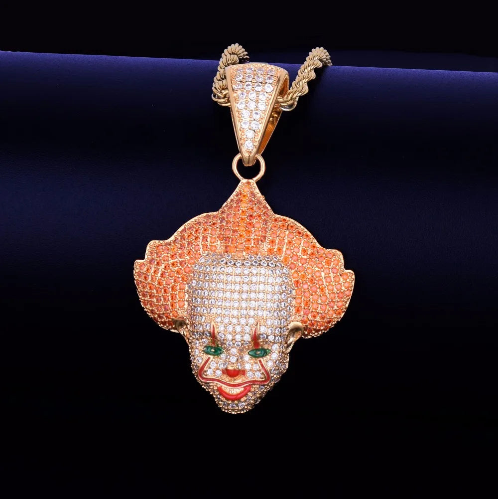 Bling "Joker Emoji" Pendant