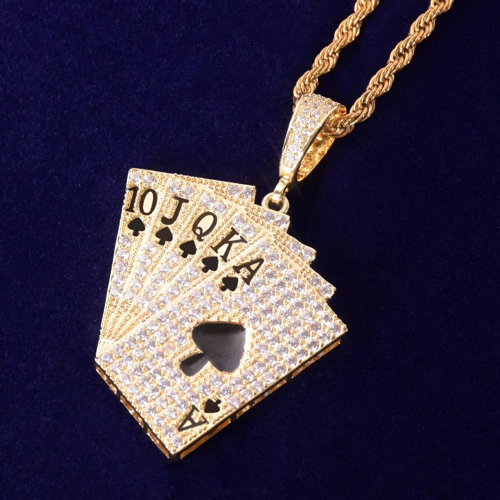 Bling "Royal Flush" Pendant