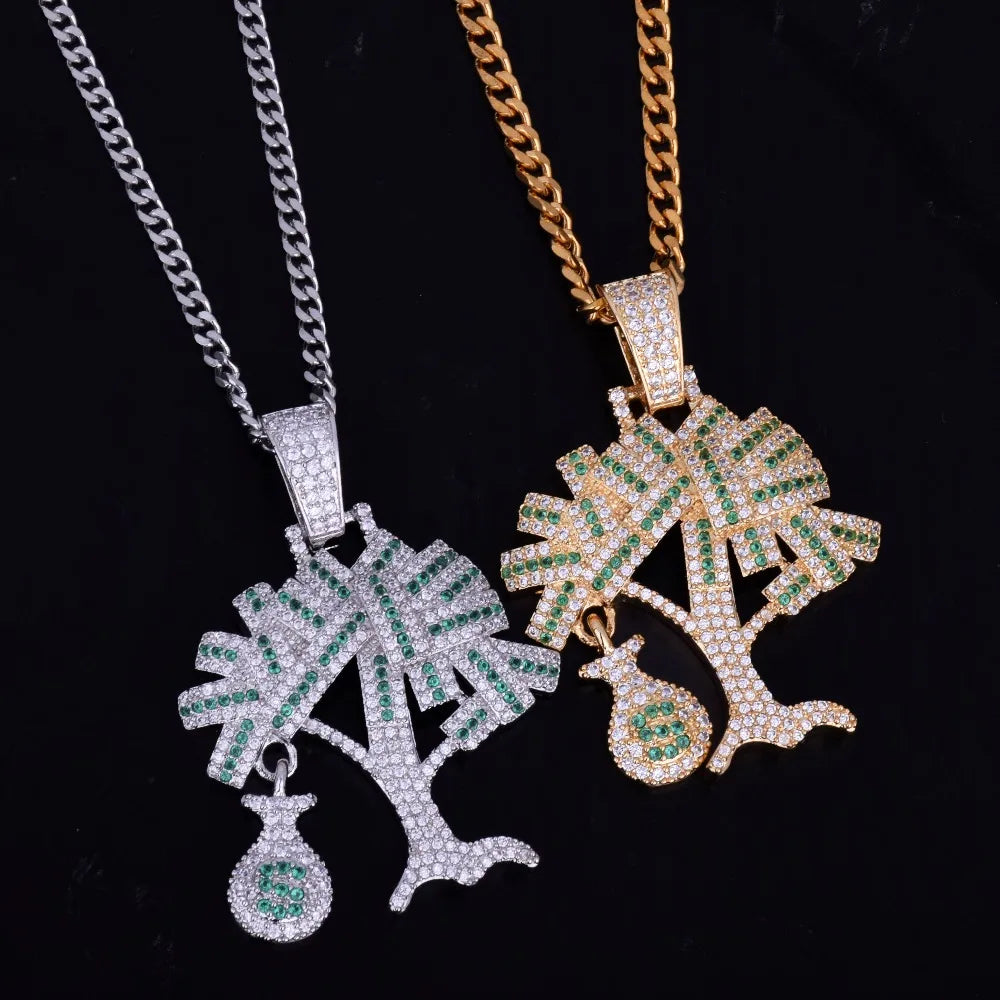 Bling "Money Tree" Pendant