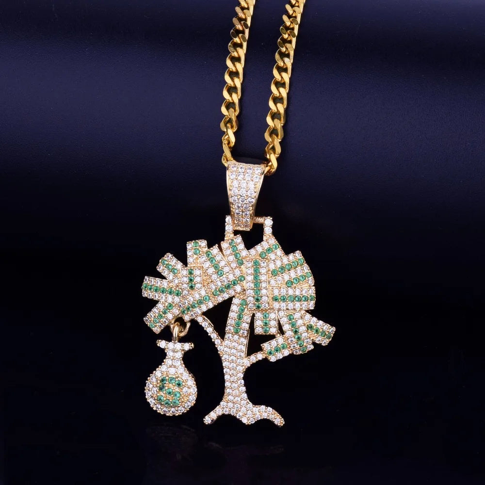 Bling "Money Tree" Pendant