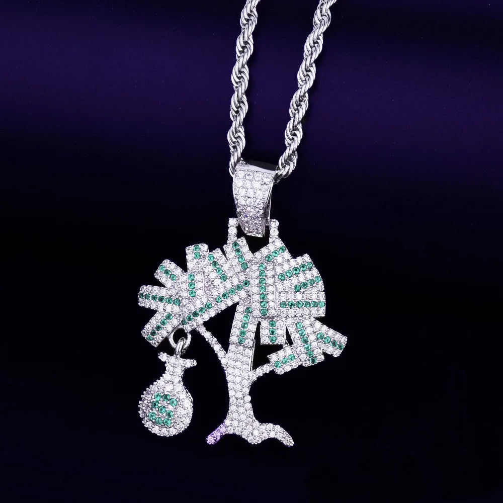Bling "Money Tree" Pendant