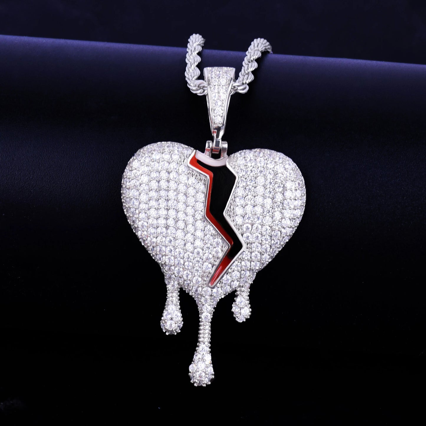 Bling "Broken Heart" Pendant III
