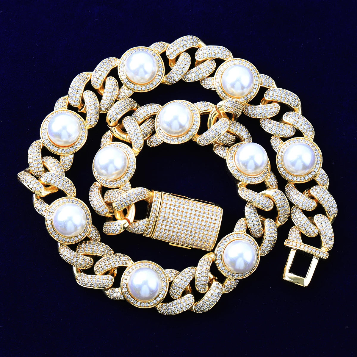 Bling "Pearl" Cuban Chain