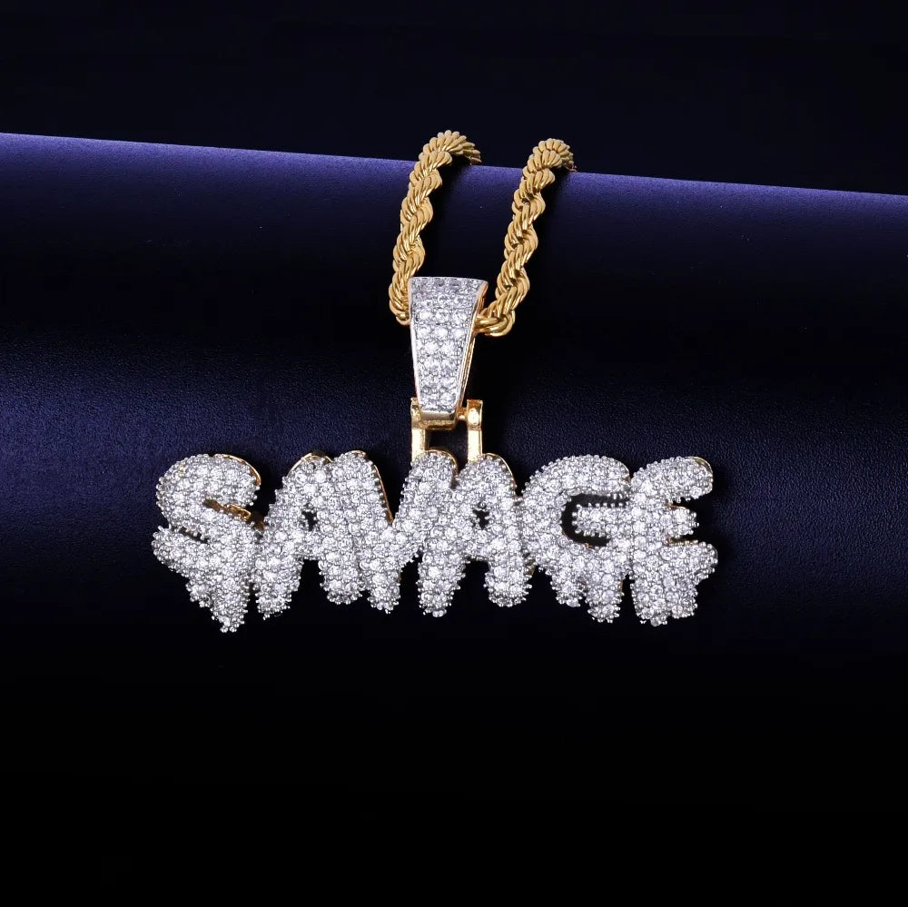 Bling "Savage" Pendant