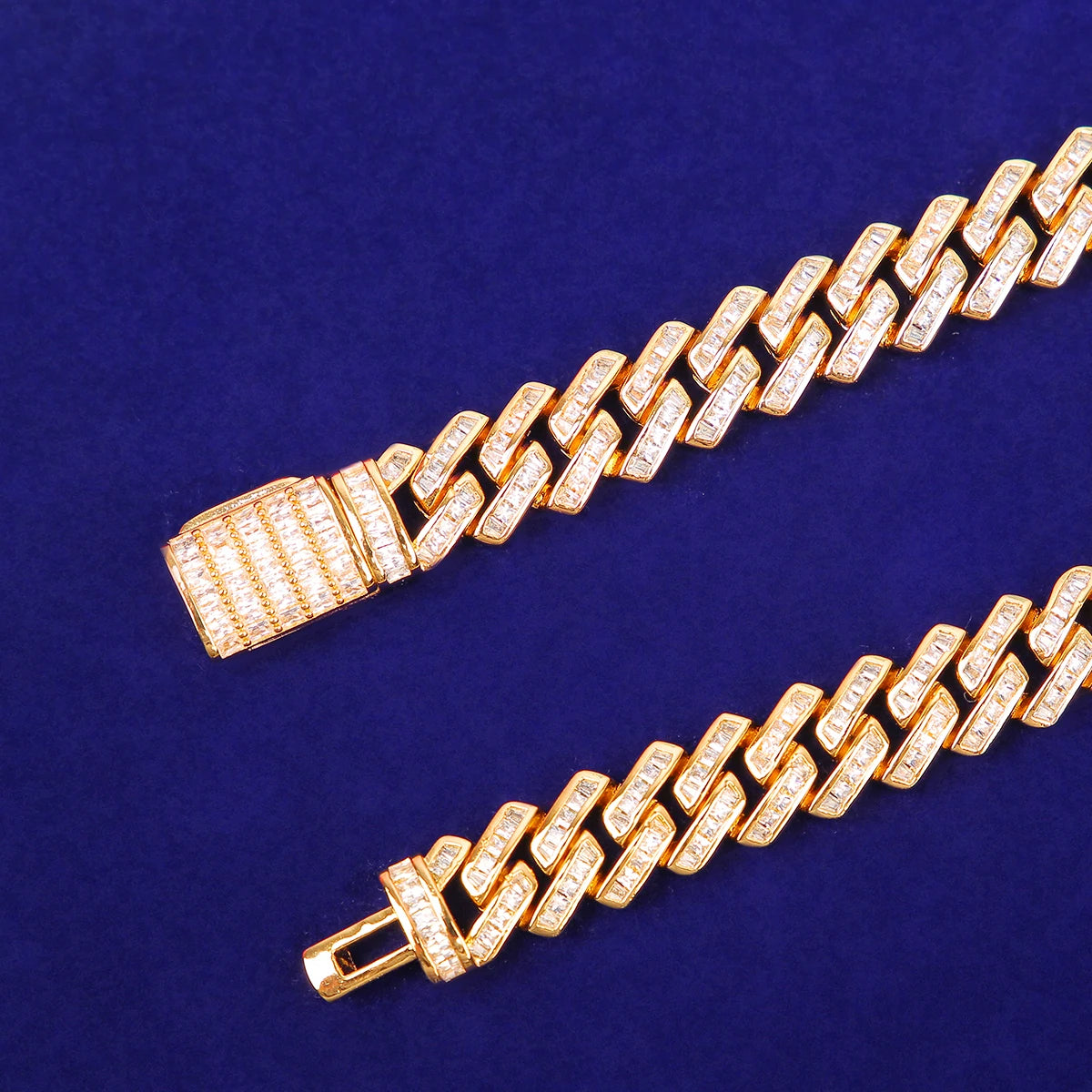 Bling "Cuban" Baguette Bracelet 11mm