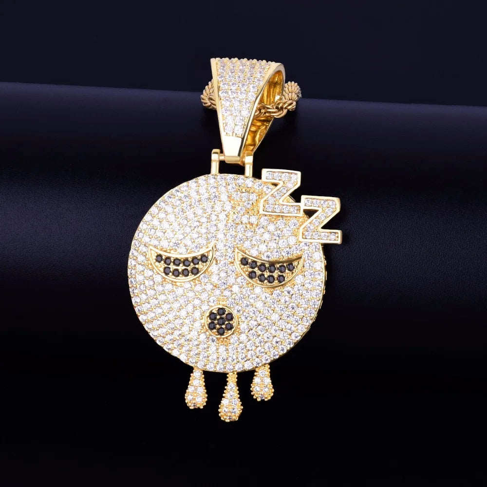 Bling "Zzz Emoji" Pendant
