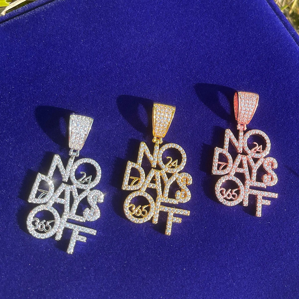 Bling "No Days Off" Pendant