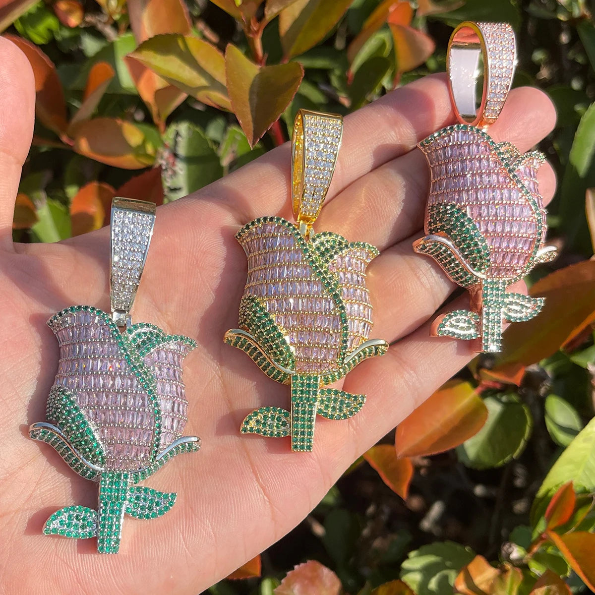 Bling "Rose" Pendant III