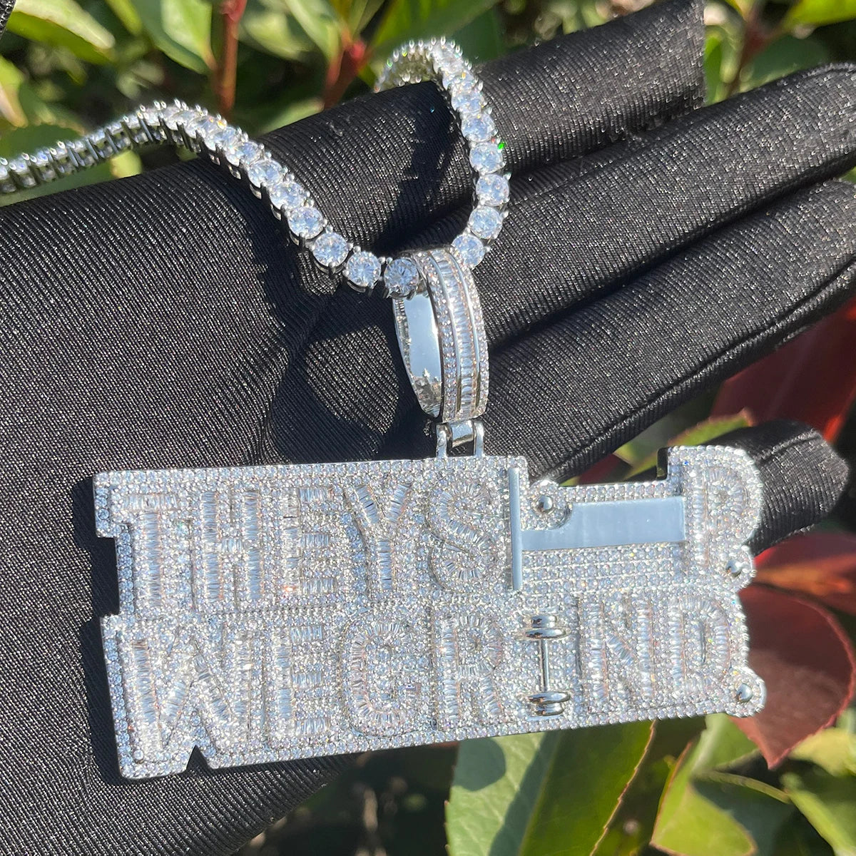 Bling "They Sleep We Grind" Pendant