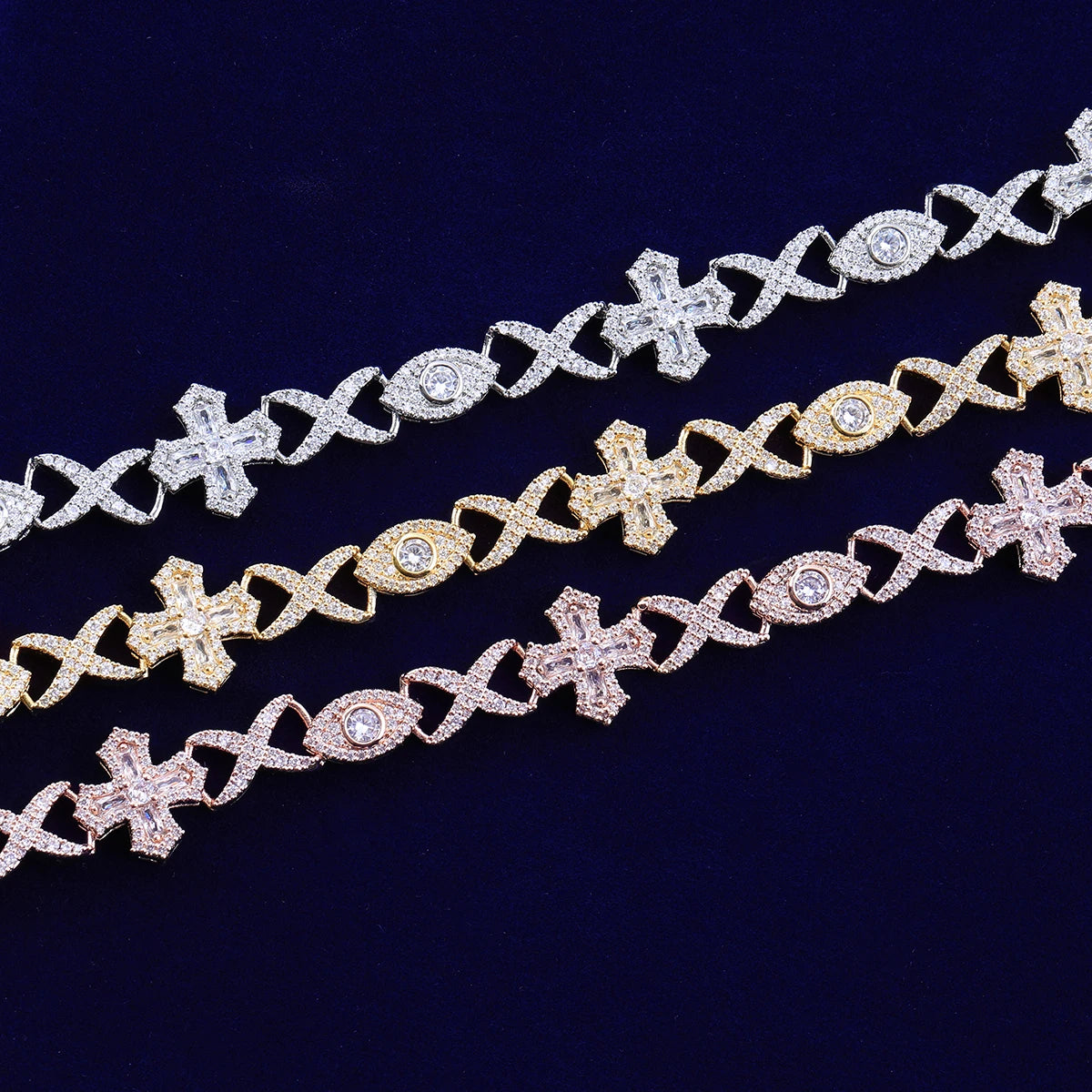 Bling "3rd Eye" Infinity Link Bracelet II