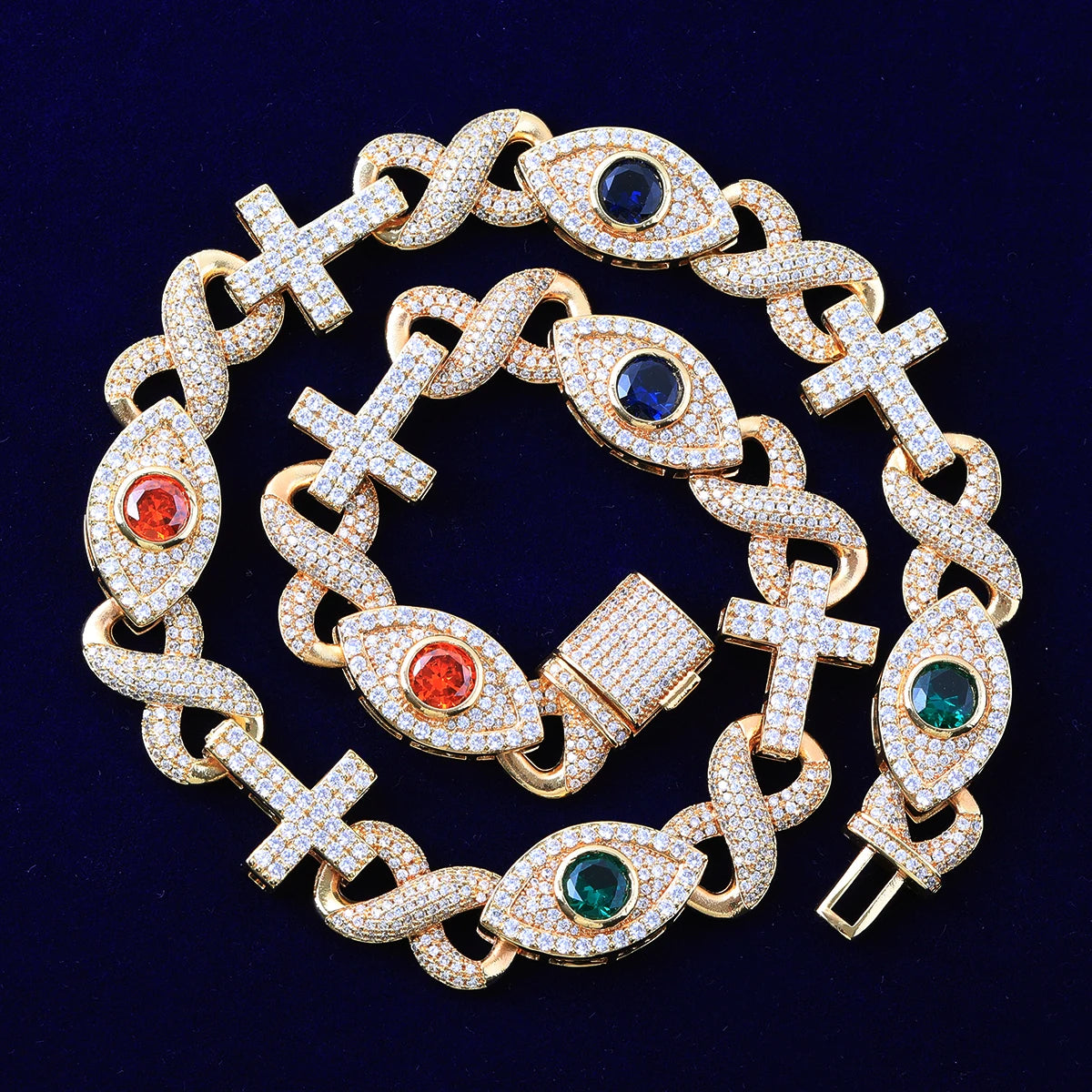 Bling "Trichrome" Infinity Chain
