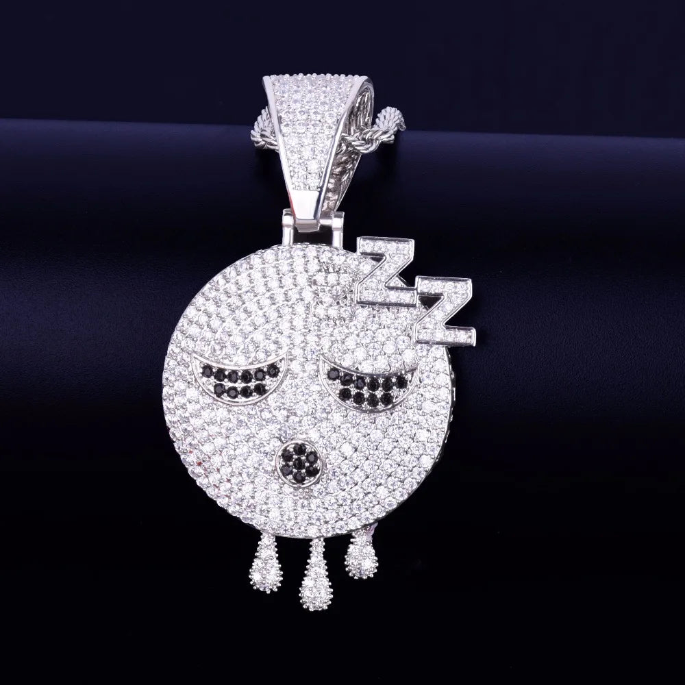 Bling "Zzz Emoji" Pendant