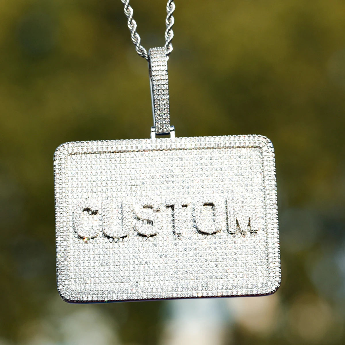 Bling "Plaquette" Custom Pendant