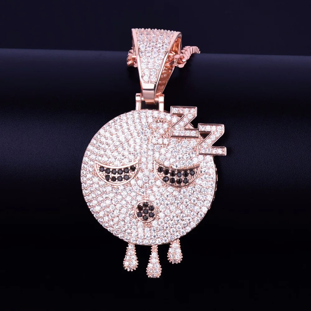 Bling "Zzz Emoji" Pendant