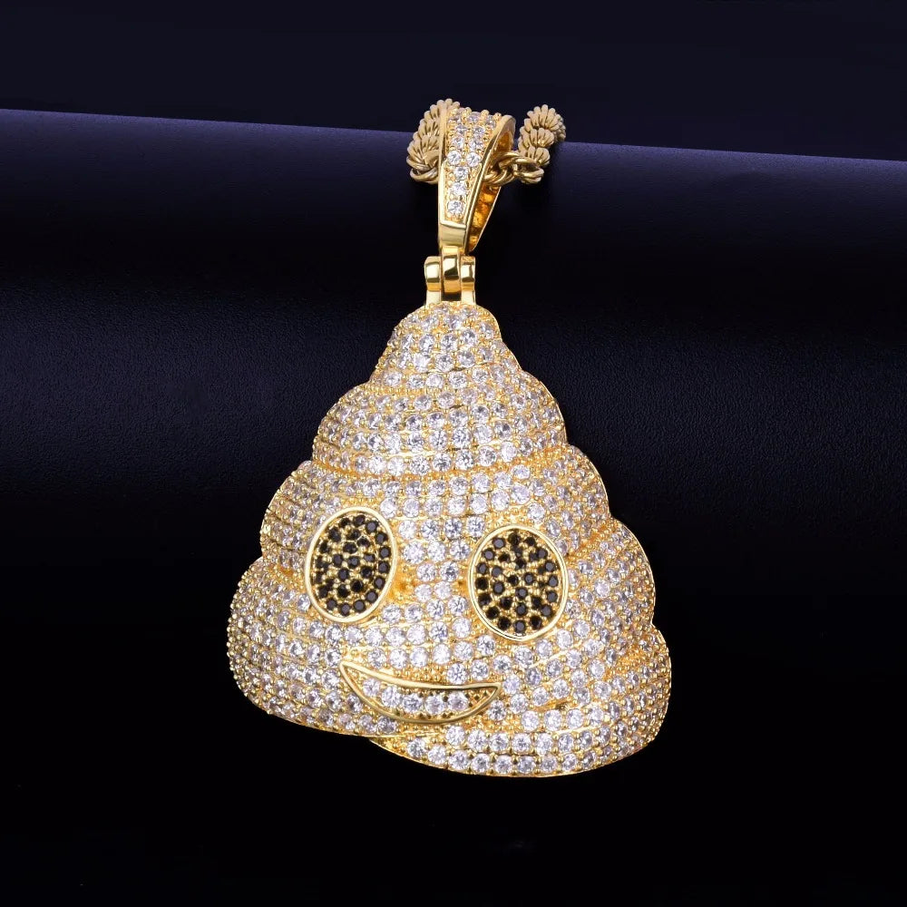Bling "Poo Emoji" Pendant