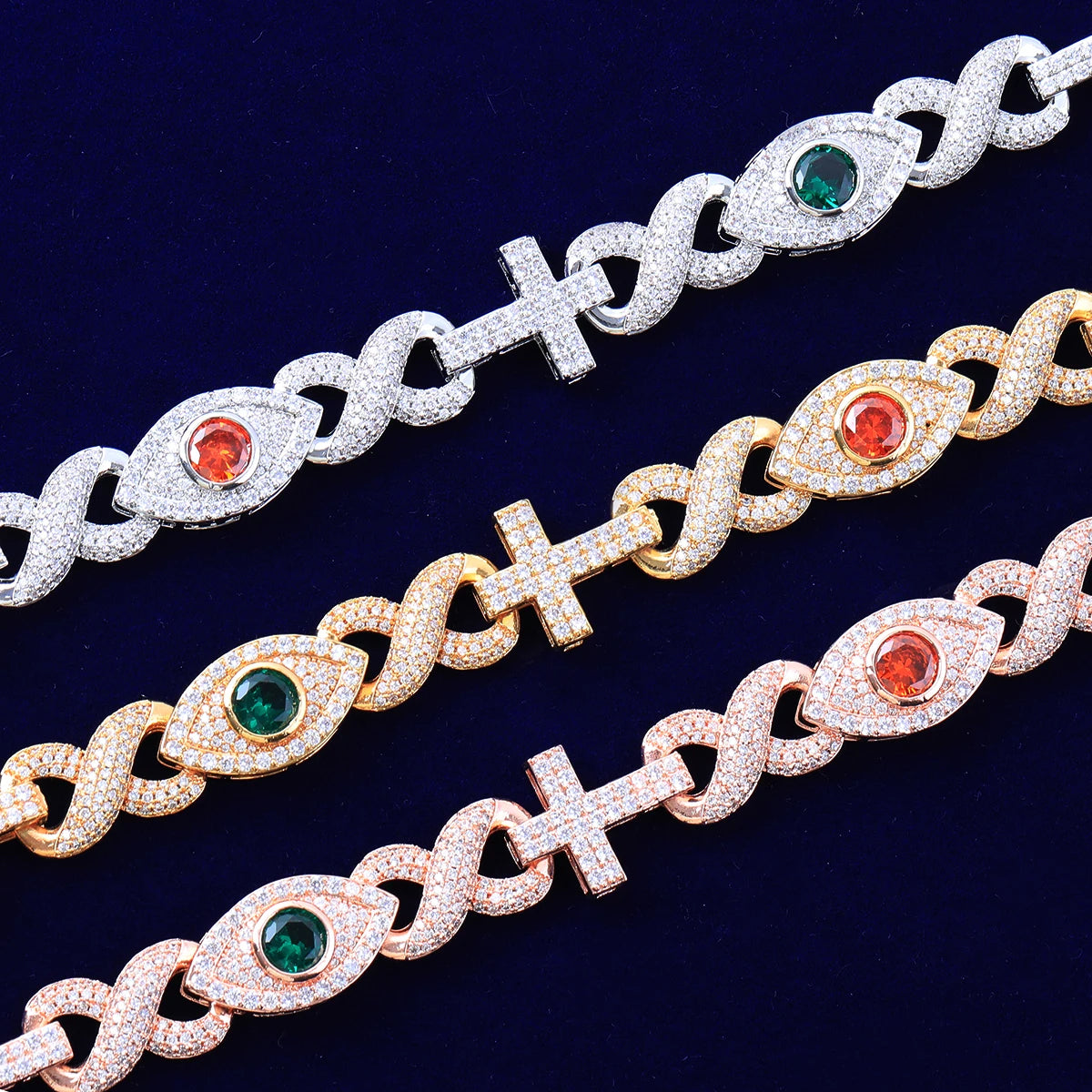 Bling "Trichrome" Infinity Chain