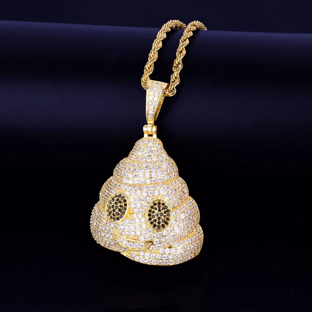 Bling "Poo Emoji" Pendant