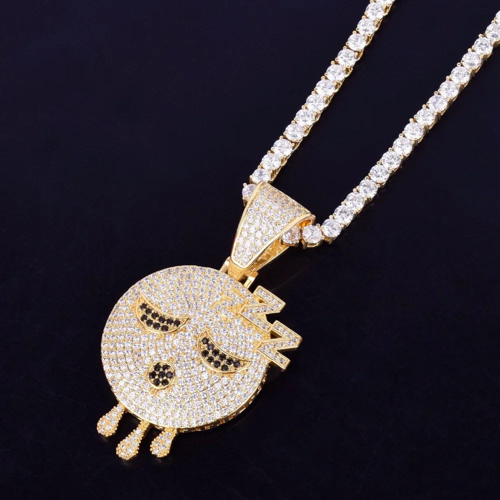 Bling "Zzz Emoji" Pendant