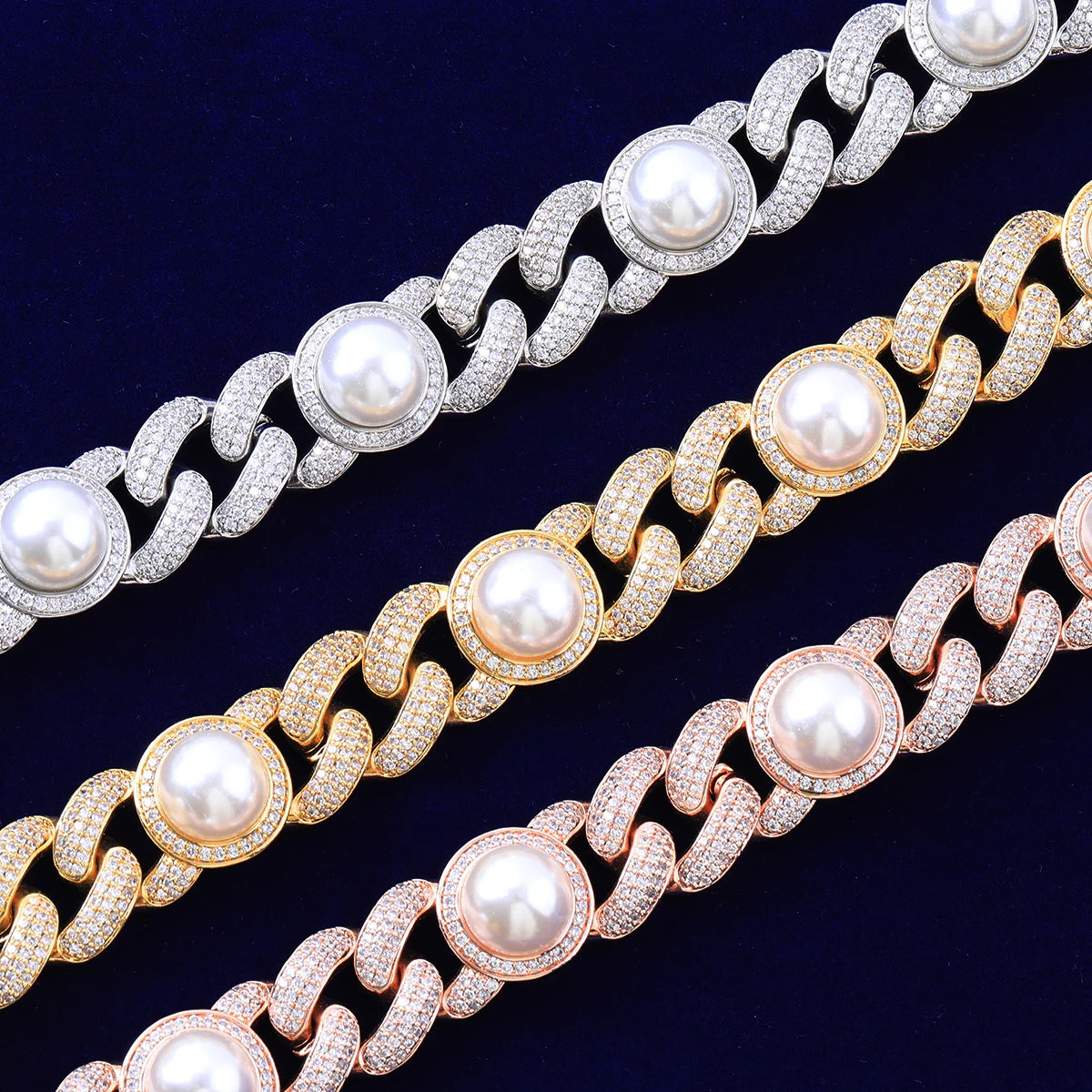 Bling "Pearl" Cuban Chain