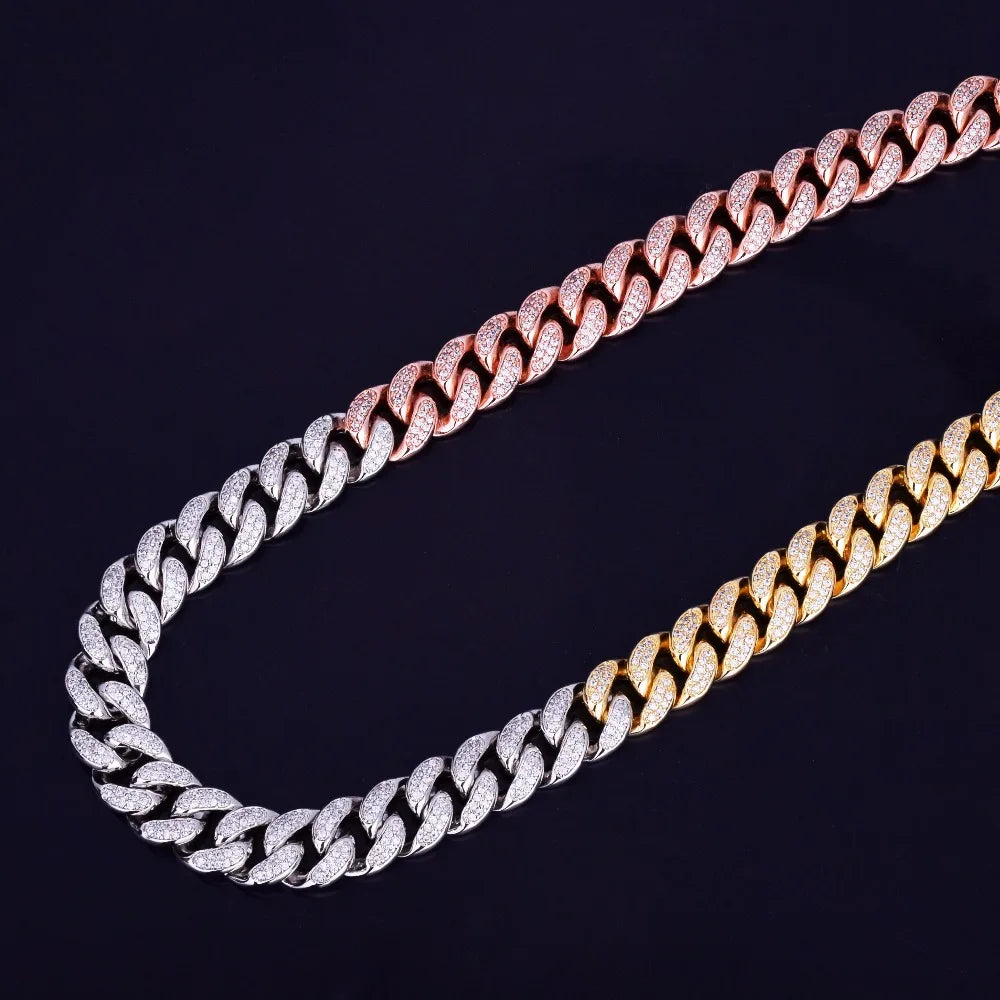 Bling "Tri-Tone" Cuban Chain