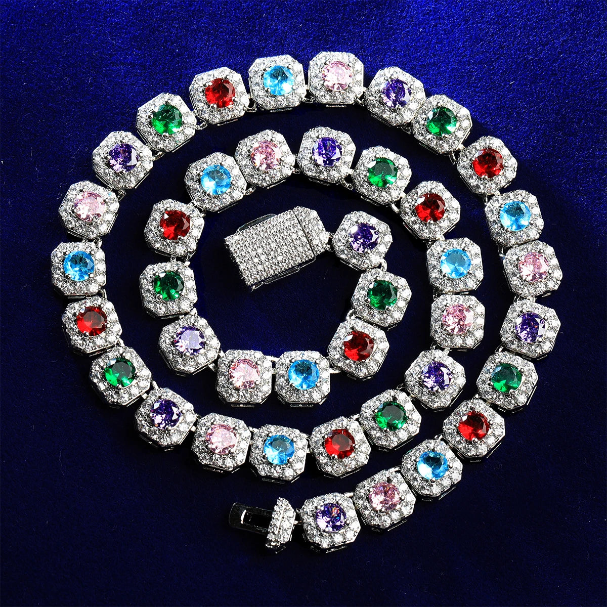 Clustered "Chakras" Tennis Chain
