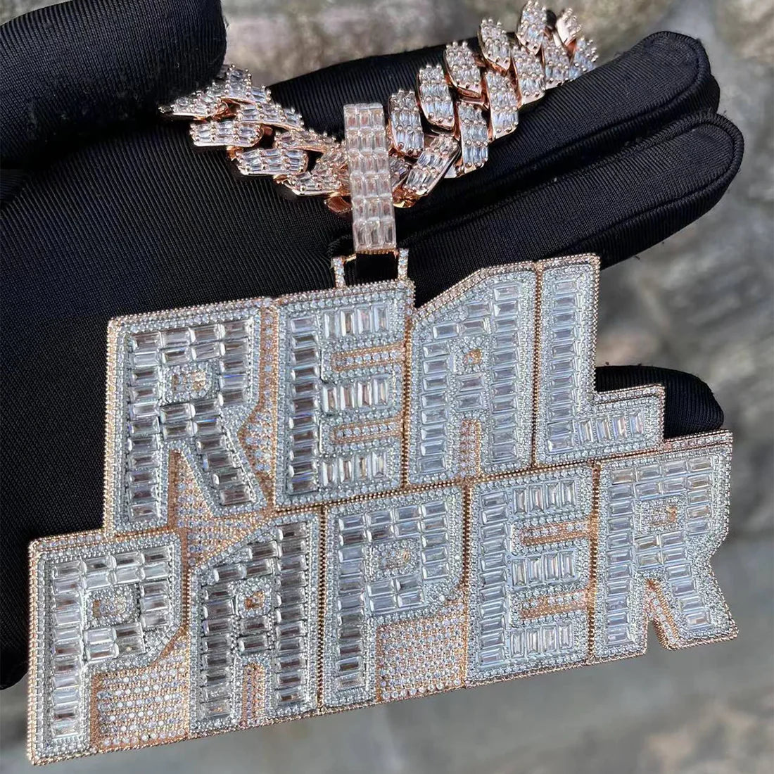 Bling "Real Paper" Custom Pendant