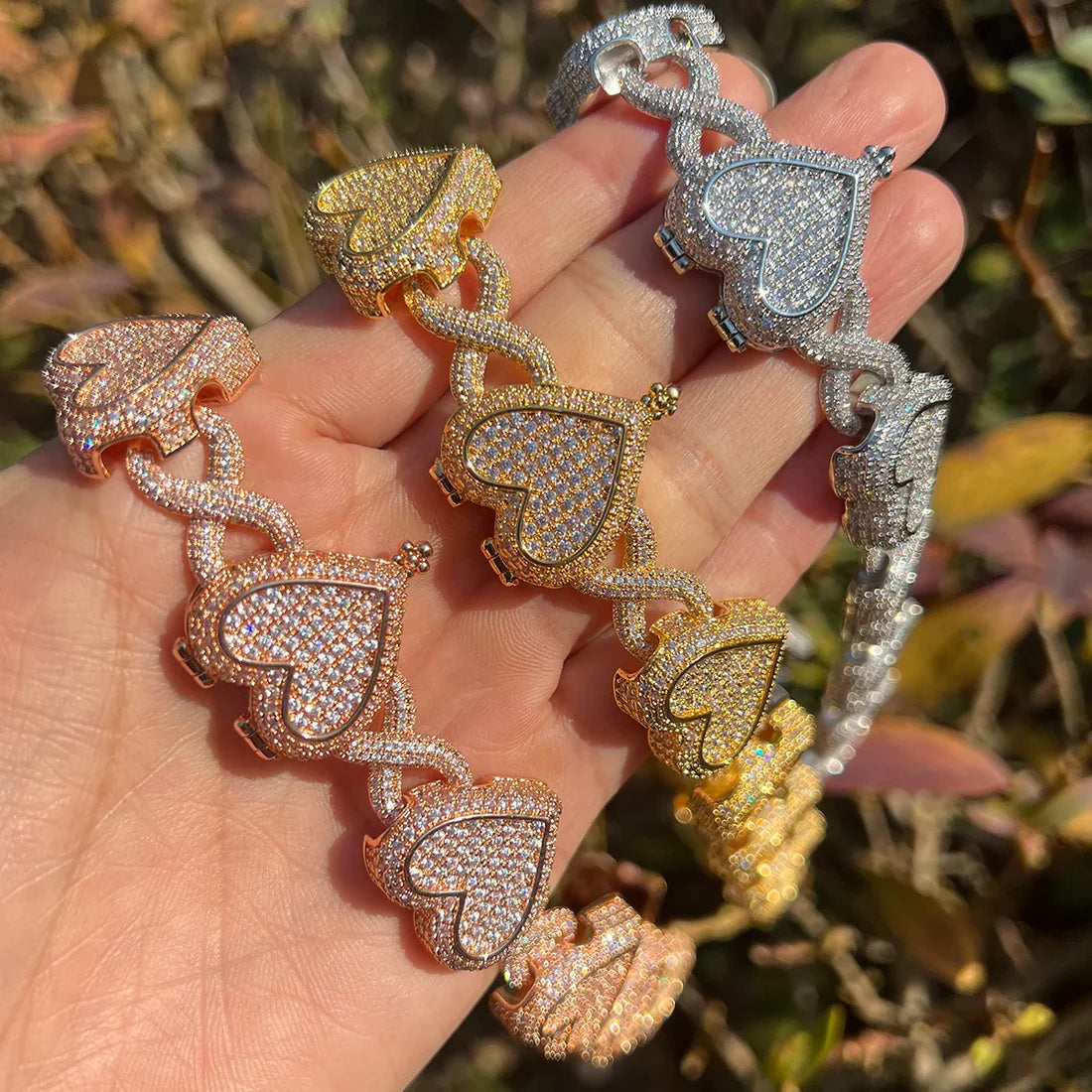 Bling "Heart Infinity" Cuban Chain