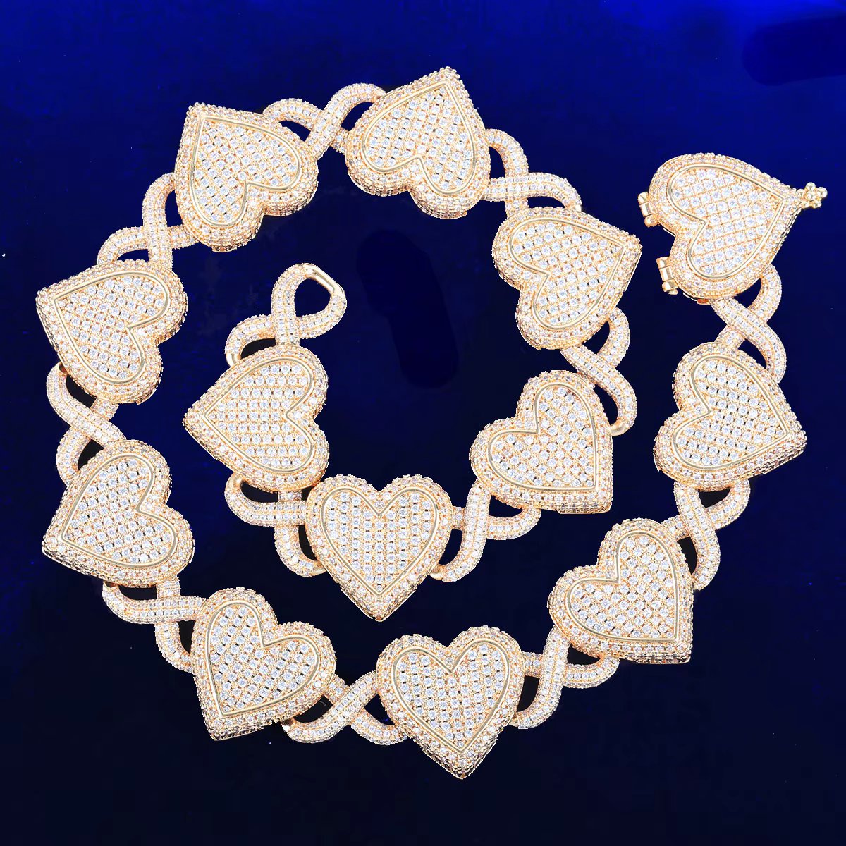 Bling "Heart Infinity" Cuban Chain