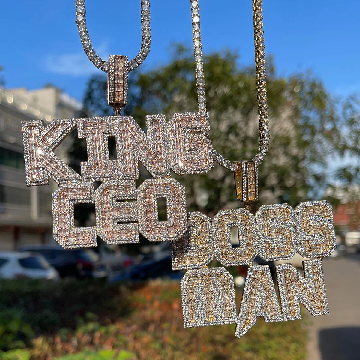 Bling "Boss Up" Custom Pendant