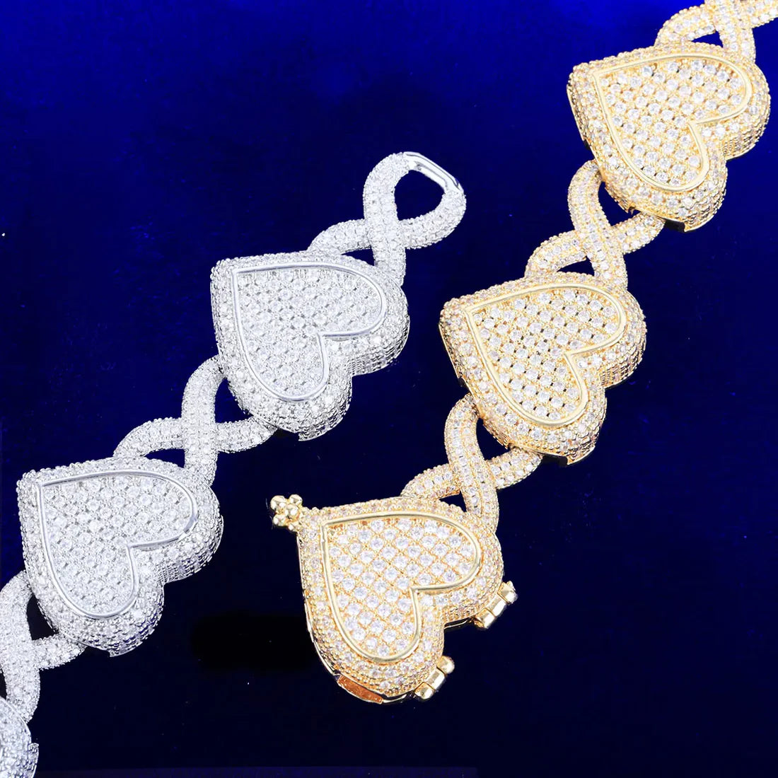 Bling "Heart Infinity" Cuban Chain