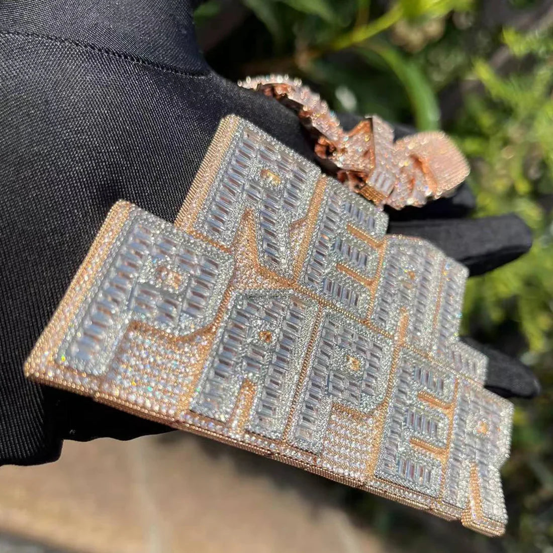 Bling "Real Paper" Custom Pendant