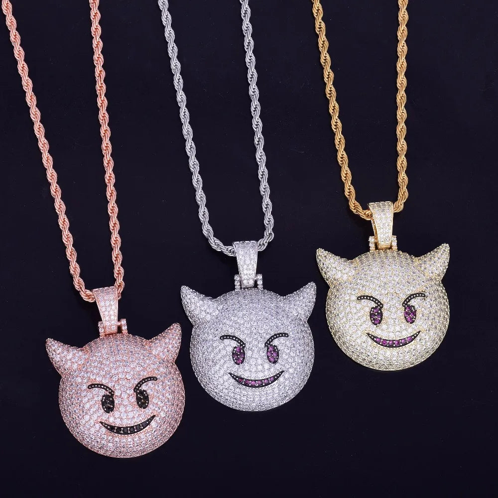 Bling "Demon Emoji" Pendant