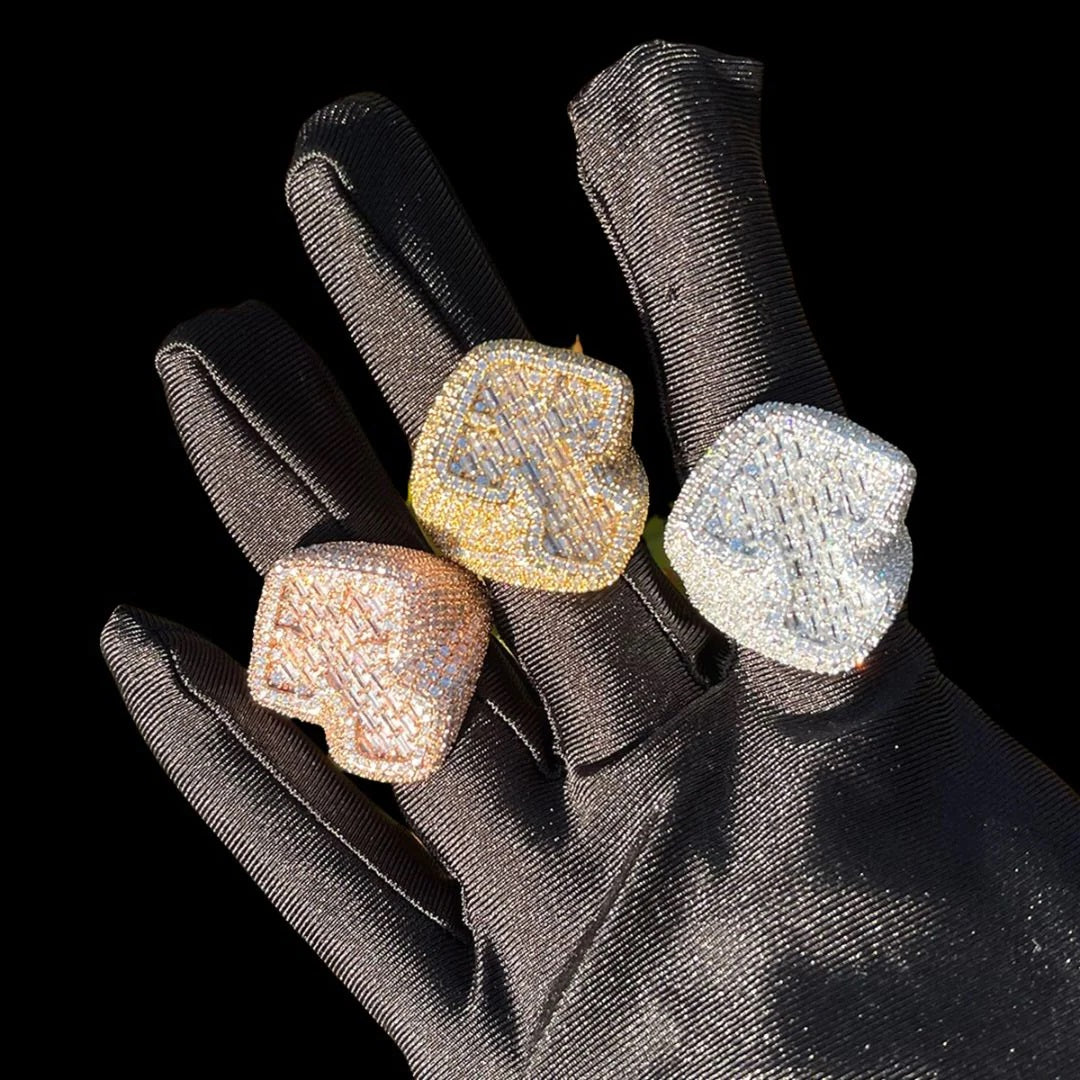 Bling "Cross" Micro Paved Ring