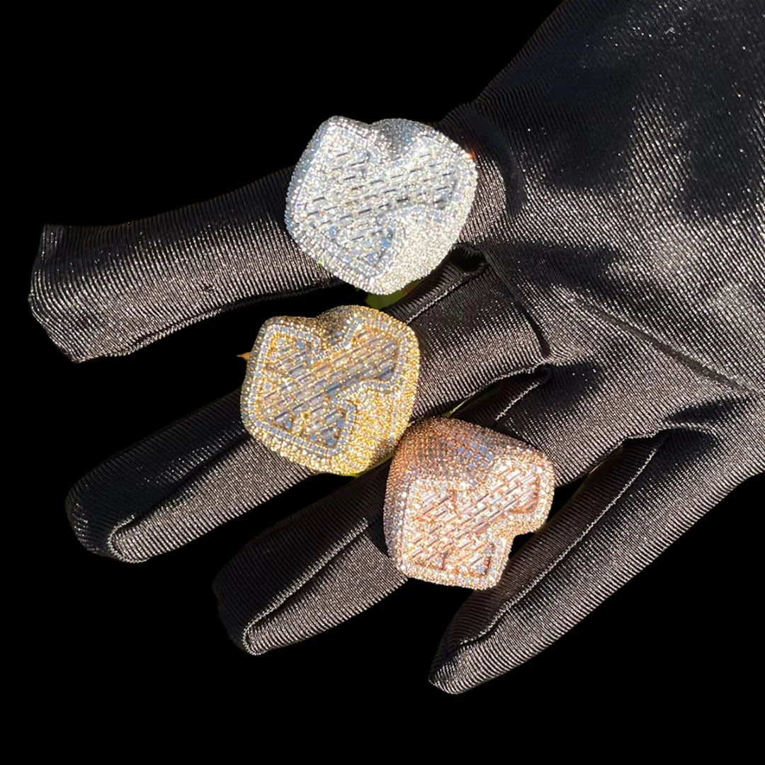 Bling "Cross" Micro Paved Ring