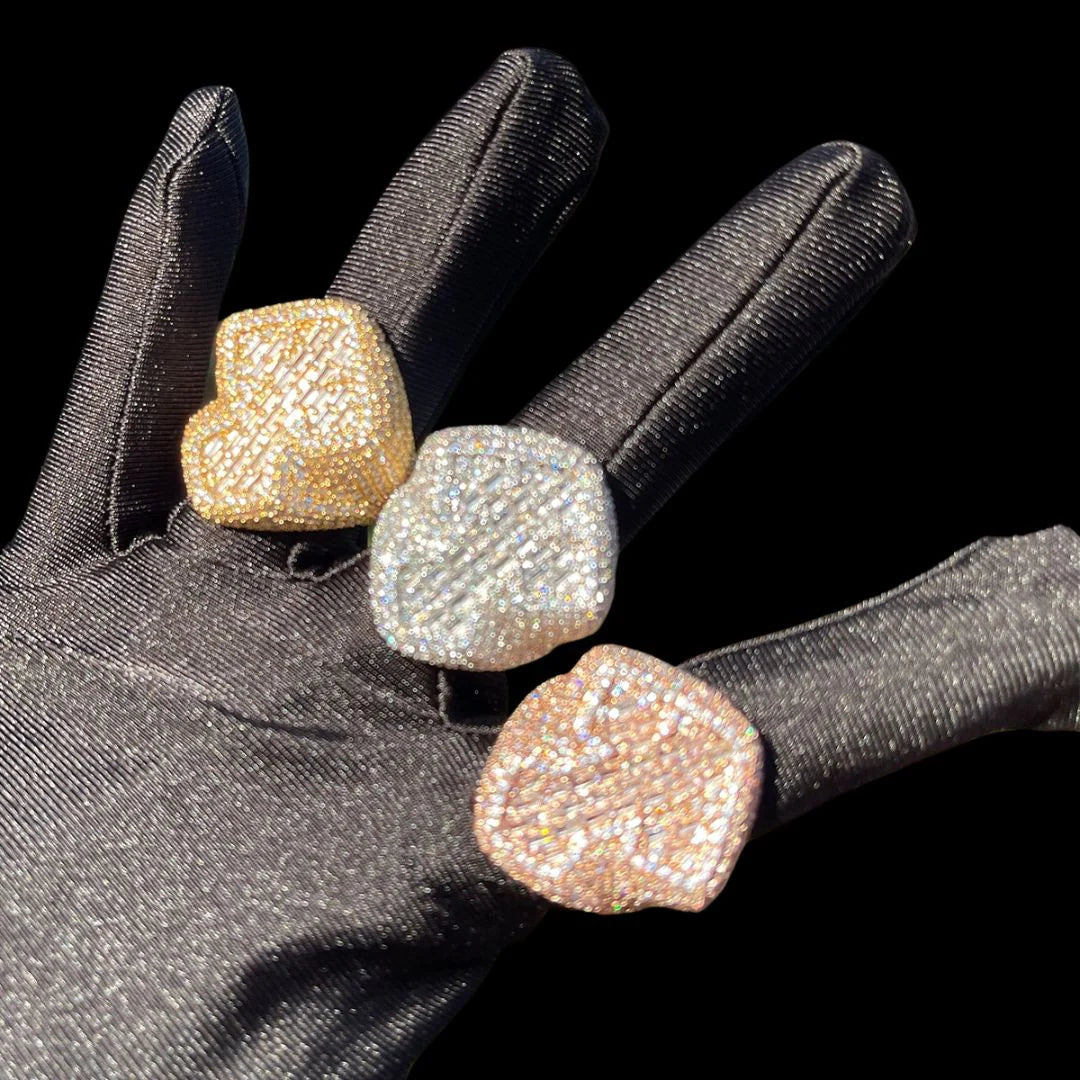 Bling "Cross" Micro Paved Ring