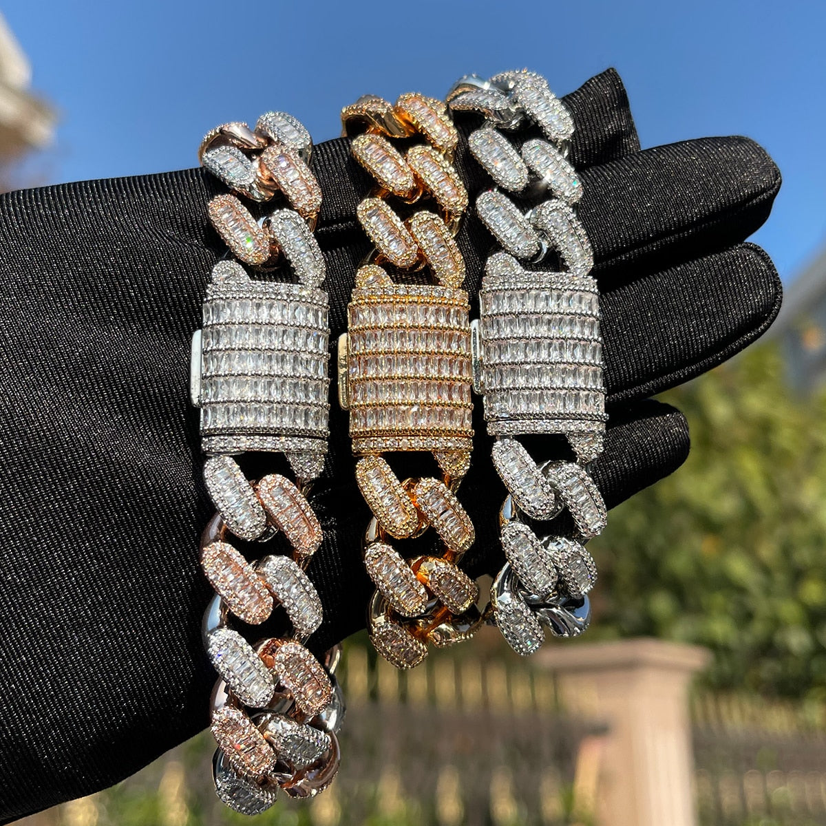 Bling "Miami" Cuban Bracelet 15mm