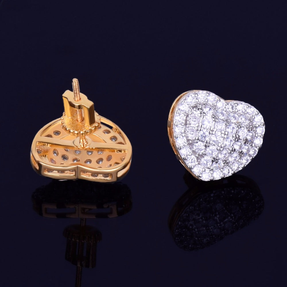 Bling "Heart" Stud Earring II 14mm