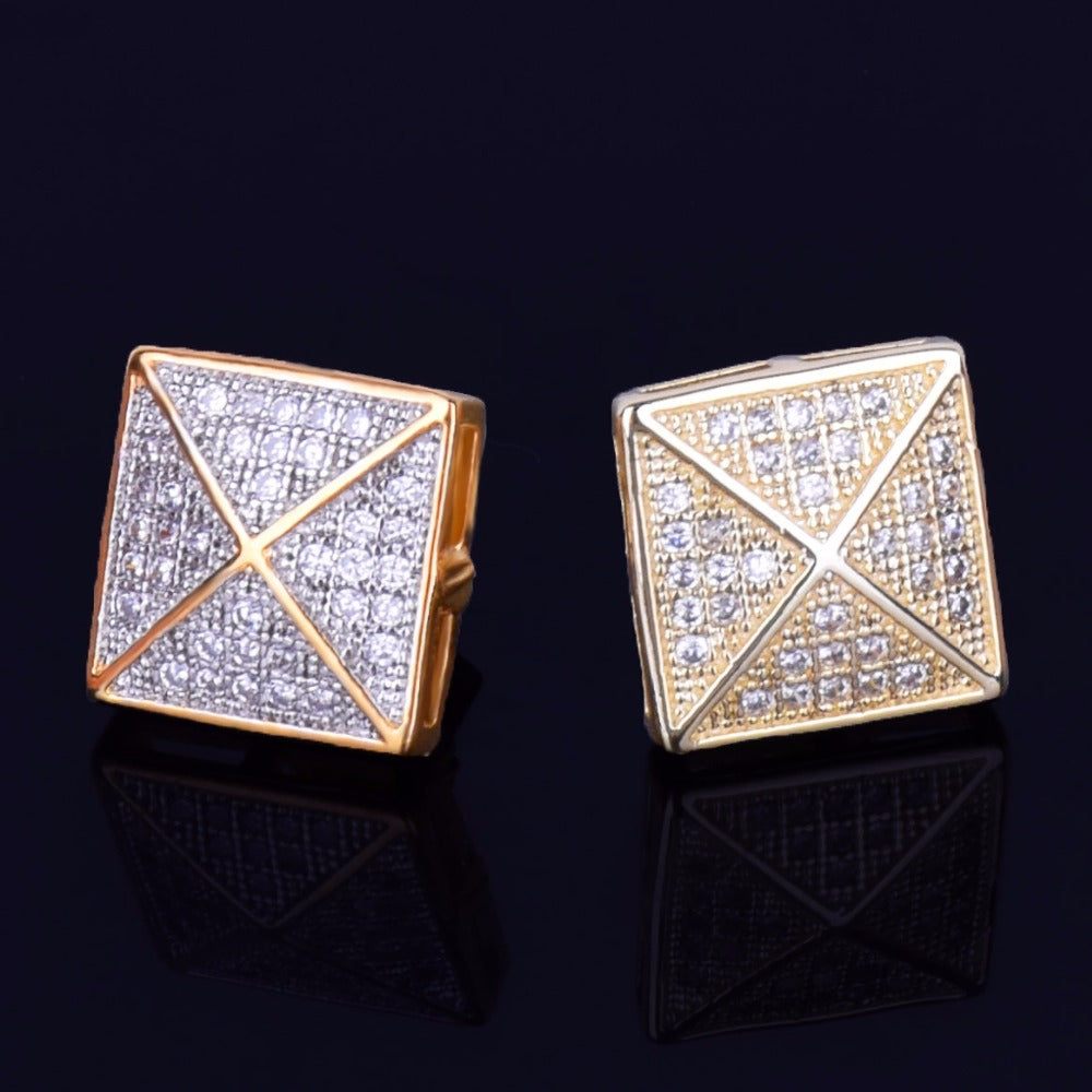Bling "Square" Stud Earring 11mm