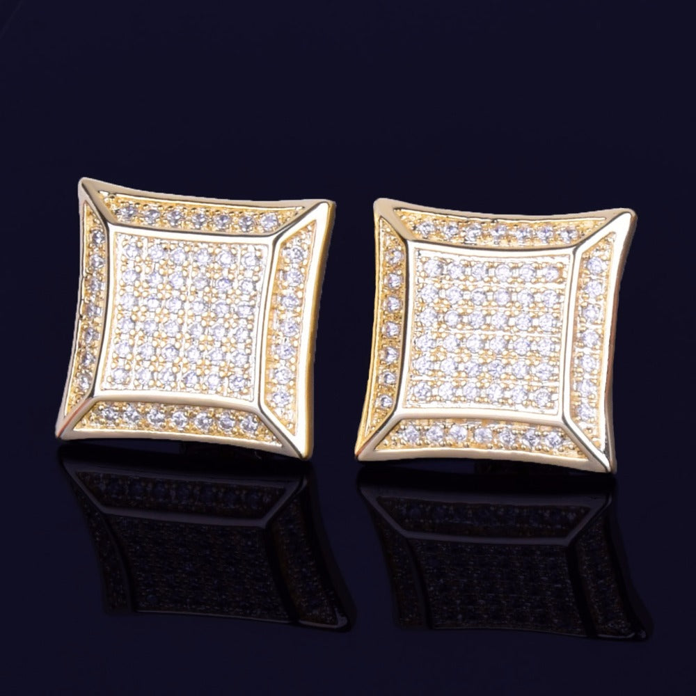 Bling "Big Cubic" Stud Earring 15mm
