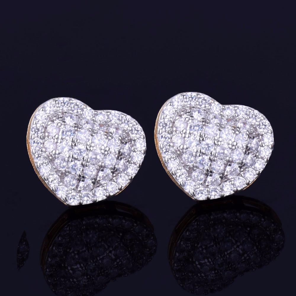 Bling "Heart" Stud Earring II 14mm