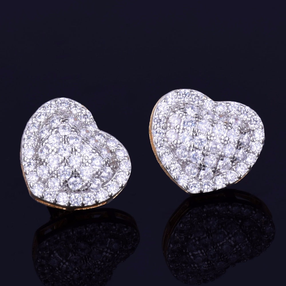 Bling "Heart" Stud Earring II 14mm
