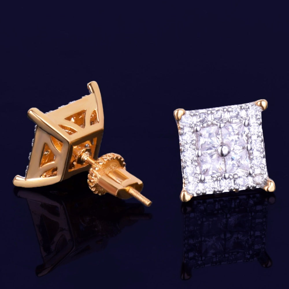 Bling "Square" Baguette Earring 12mm