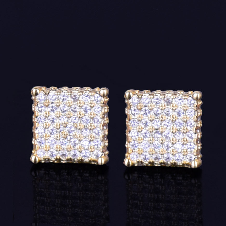 Bling "Small Square" Stud Earring 8mm